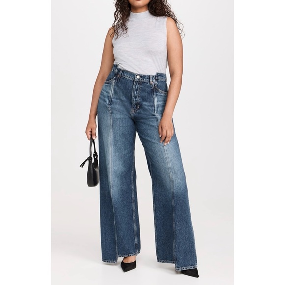 Reformation | Cary High Rise Slouchy Wide Leg Jeans in Cabo Reworked Wash - Picture 13 of 16